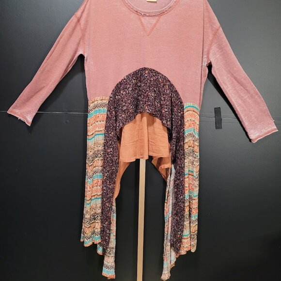 The Morgan Factory Repurposed Boho Hippy Flowy Blouse Sz L/XL - Picture 2 of 12